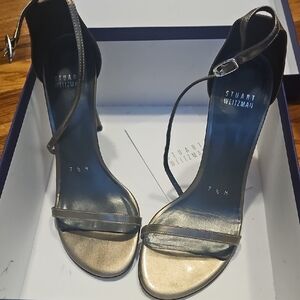 Stuart Weitzman Metallic Silver Heels